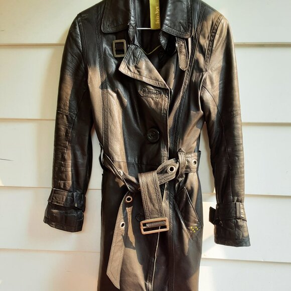 Jacket, coat Soïa & Kyo, leather black, X small. - Picture 2 of 7